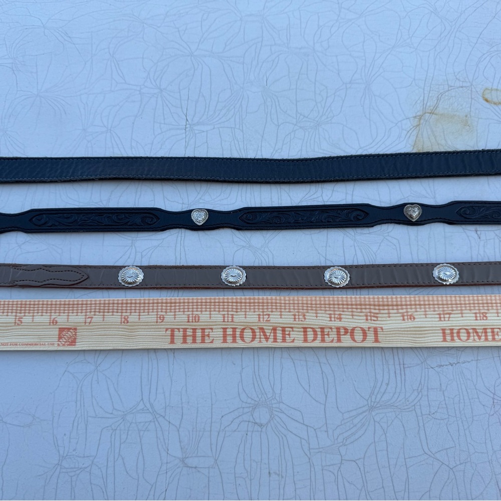 Three (3) Vintage Justin women’s belts